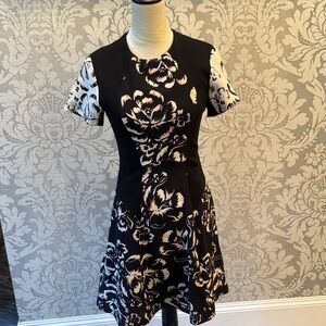 Rebecca Taylor Floral Black and White Dress